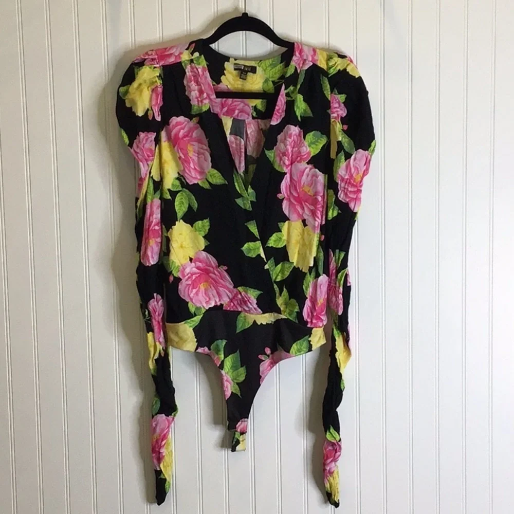 Afrm | Danna Surplice Bodysuit Anthropologie Floral Various Sizes Available - Picture 6 of 10